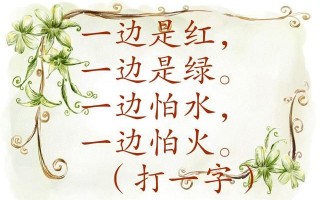 简单的猜字谜，简单的猜字谜一年级